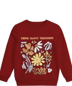 Think HAppy Thoughts Sequence Sweatshirt - Maroon