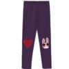 Fancy Cat & Heart Premium Lycra Tights For Girs - Purple