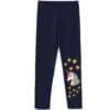 Golden Stars Unicorn Premium Lycra Tights For Girs - Dark Blue