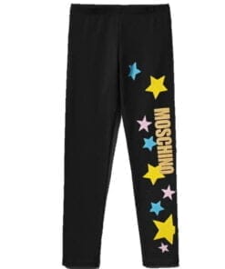 MCN Stars Lycra Tights For Girs - Black