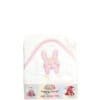 Pink Catto Baby Girl Hooded Bath Towel - White