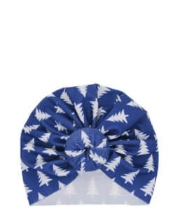 White Tree Baby Girls Knot Head Turban Cap - Blue