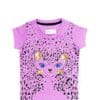 Wild Sequence Leopard Tee Shirt For Girls - Magenta