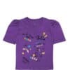 Believe Magic Unicorn Puff Sleeves Tee Shirt - Purple