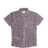 Burgundy Classic Short Sleeves Cotton Casual Shirt