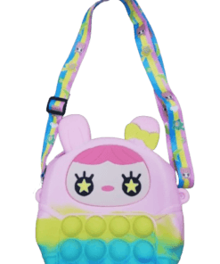 Doll Popup it Bubble Silicone Kids Purse- Baby Pink MC