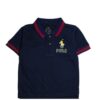 Double Red Tip Coller Polo Shirt -Navy Blue
