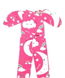 Dreams Clouds Puff Sleeves Jumpsuits - Pink