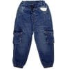 Flap Six Pkt Cargo Jogger Pants - Mid Blue