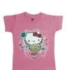 Kitty On Ball Tee Shirt - Tea Pink