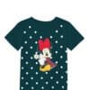 Minnie with Flower Sequence Tee Shirt - Forest Green