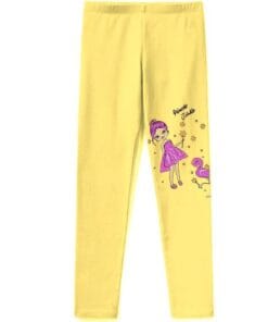 Princess Twinkle Cotton Tights - Lime Yellow
