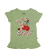 Too Pretty Sequence Cherries Tee Shirt - Mosse Green