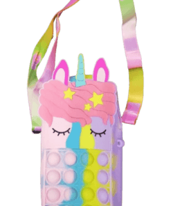 Unicorn Popup it Bubble Silicone Kids Purse - Multi Colours