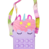 Unicorn Popup it Bubble Silicone Kids Purse - Purple