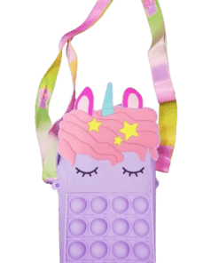Unicorn Popup it Bubble Silicone Kids Purse - Purple