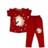 You Make My Life Sequence Fairytale Tee & Trouser - Red