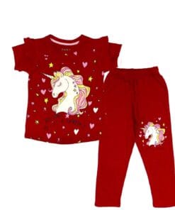 You Make My Life Sequence Fairytale Tee & Trouser - Red