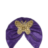 Baby Moonlight Butterfly Motifs Turban Cap Elastic Stretch - Light Purple