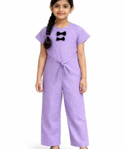 Short Sleeves Jumpsuit - purple