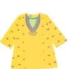 Front Cut Embroiderd Stylish Kurti - Yellow