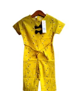 Honey Bee Short Sleeves Jumpsuit - Yellow