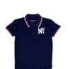 NKS Red Tipping Coller Polo Shirt - Navy Blue