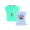 Pineapple Sequence Tee Shirts For Girls – Sea Green & Good Frinds Love Tee Shirt – Sky Blue