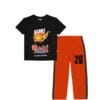 Start 26 Tee & Panel Trouser - Black & Orange