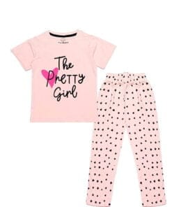 The Preaty Girl Tee & Trouser - Peach