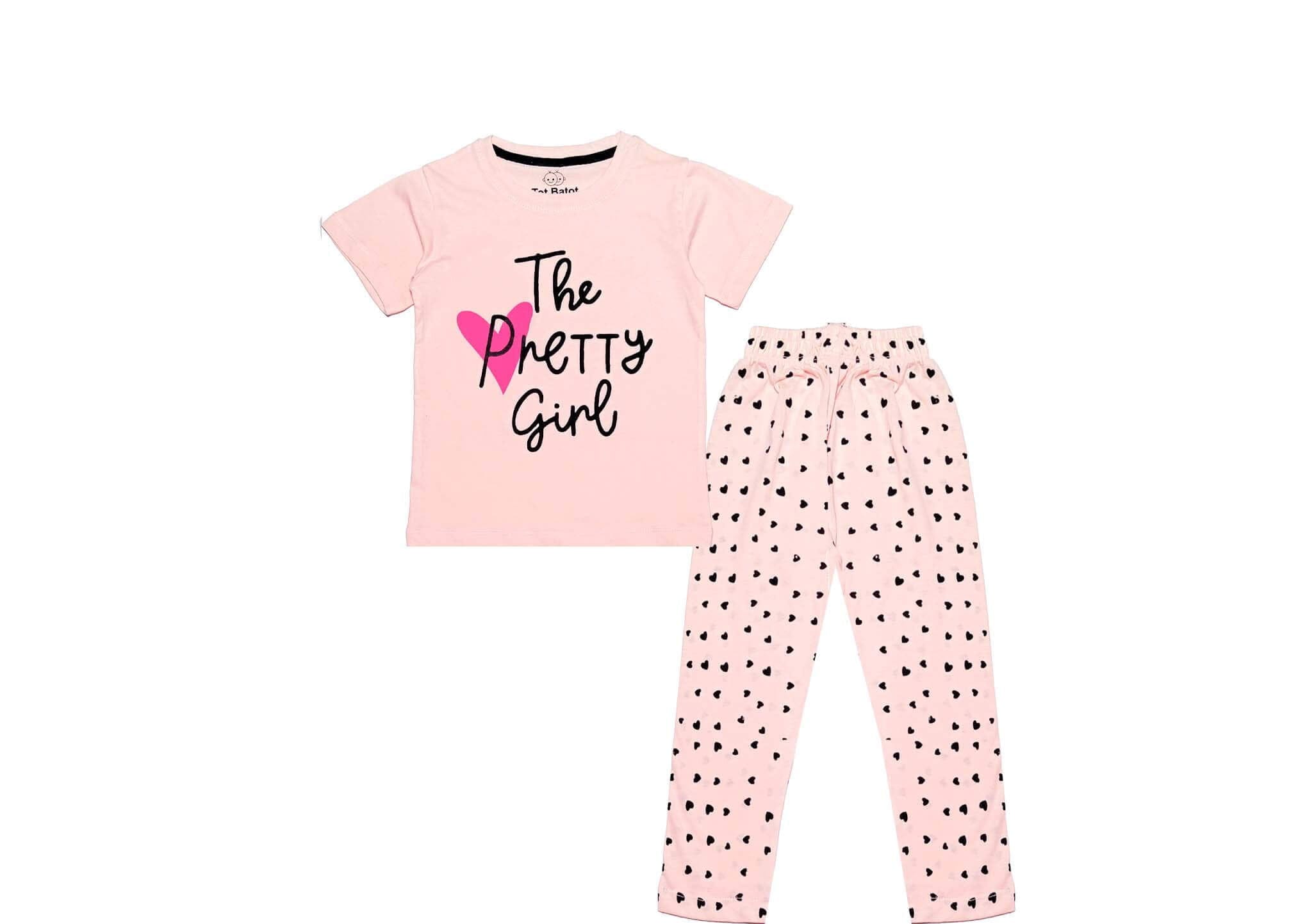 The Preaty Girl Tee & Trouser - Peach