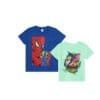 Tom & Jerry Friends Tee Shirt – Sea Green & Spiderman Plying Puzzle Tee Shirt - Sapphire Blue