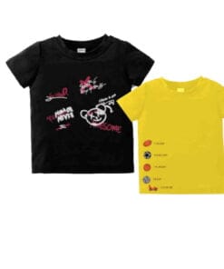 Week Days Tee Shirt – Sunshine Yellow & Now or Never Tee Shirt – Black