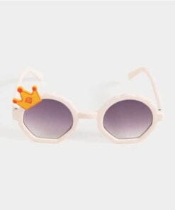 CROWN-SHELL SHAPED SUNGLASSES - White