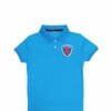 Fashion Spiderman face Badge Polo Shirt - Blue