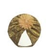 Flower Moon Light Turban Cap For Babies - Golden