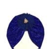 Flower Moon Light Turban Cap For Babies - Royal Blue