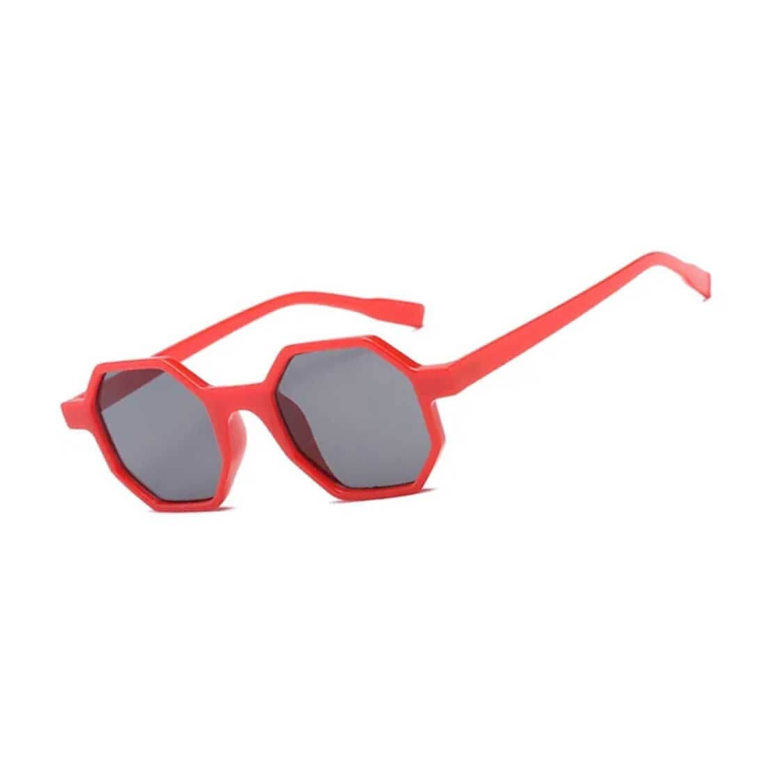 Hexagone Shape Sunglasses for kids - Red 1