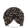 Leopard Bow Velvet Turban Cap For Babies