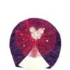 Minnie Net Flowers Moon Light Turban Cap For Babies - Purple