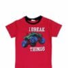 Monster Jeep Break Things Tee Shirt - Red