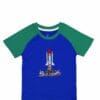 Space Shuttle Print Tee Shirt - Royal blue