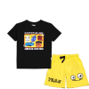 Always Good Mood Tee & Shorts - Black & Yellow