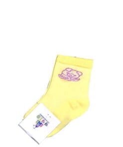 Baby Bear Cotton Socks - Lime Yellow
