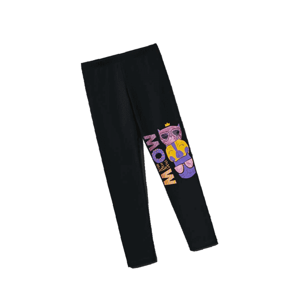 Meow Kitty Faces Tights - Black 1