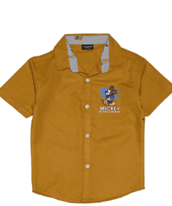 Mickey Life Is Fun Casual Shirt - Mustard