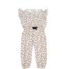 Mini Floral Print Cotton Jumpsuit - White
