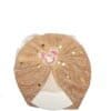 Minnie Net Flowers Moon Light Turban Cap For Babies - Peach Orange