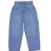 Trendy Beggy Elastic Waist Denim Pent - Sky Blue