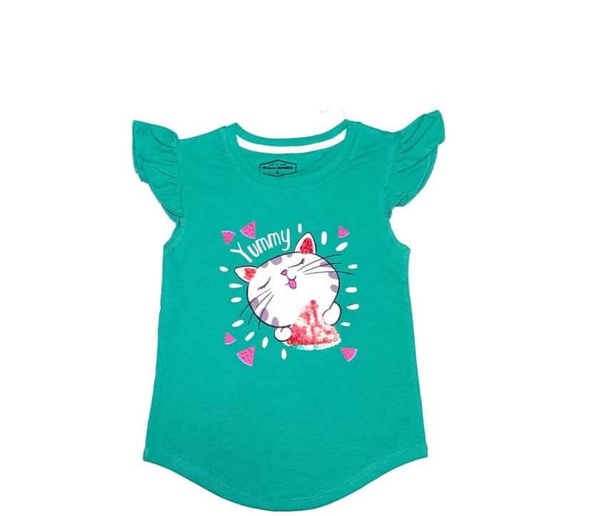 Yummy Sequin Watermelon Tee Shirt - Mint Green